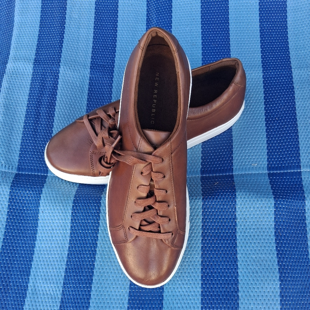 Men's Brown Leather Sneakers
